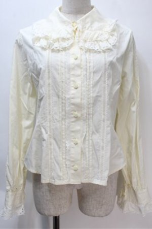 画像: BABY,THE STARS SHINE BRIGHT / 2重衿袖ピンタックブラウス  アイボリー S-25-10-23-1002-BA-BL-HR-ZS