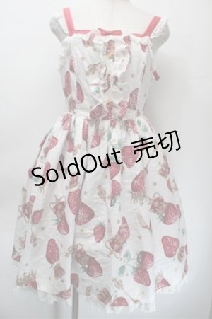 画像: Angelic Pretty / Royal Crown Berryジャンパースカート  白ｘ赤 S-25-10-23-1016-AP-OP-HR-ZS