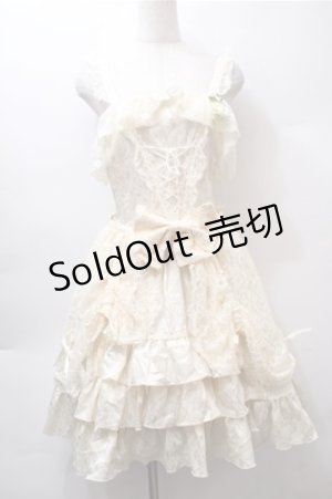 画像: BABY,THE STARS SHINE BRIGHT / 眠れる森の美女ジャンパースカート  アイボリー S-25-10-23-1019-BA-OP-HR-ZS