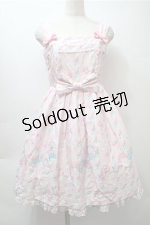 画像: Angelic Pretty / Sugary Carnivalジャンパースカート  ピンク S-25-10-23-1020-AP-OP-HR-ZS