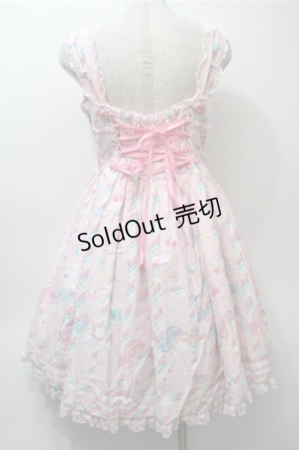 画像2: Angelic Pretty / Sugary Carnivalジャンパースカート  ピンク S-25-10-23-1020-AP-OP-HR-ZS (2)