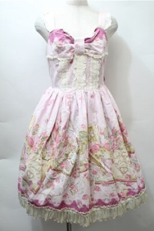 画像: BABY,THE STARS SHINE BRIGHT / 眠れる森の美女 Pop up Labyrinth ジャンパースカートI  ピンク S-25-10-23-1022-BA-OP-AS-ZS