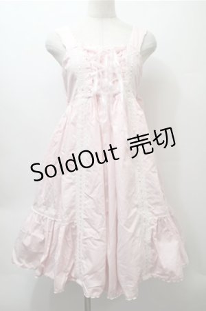 画像: metamorphose / ハイウエストバッスルジャンパースカート  ピンク S-25-10-23-1026-ME-OP-AS-ZS