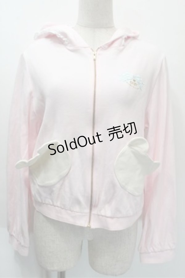 画像1: BABY,THE STARS SHINE BRIGHT / くまちゃんパーカー  ピンク S-25-10-23-1005-BA-TO-AS-ZS (1)