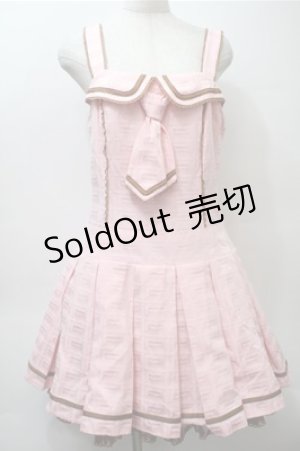 画像: Angelic Pretty / Royal Chocolateローウエストジャンパースカート  ピンク S-25-10-23-1030-AP-OP-HR-ZS