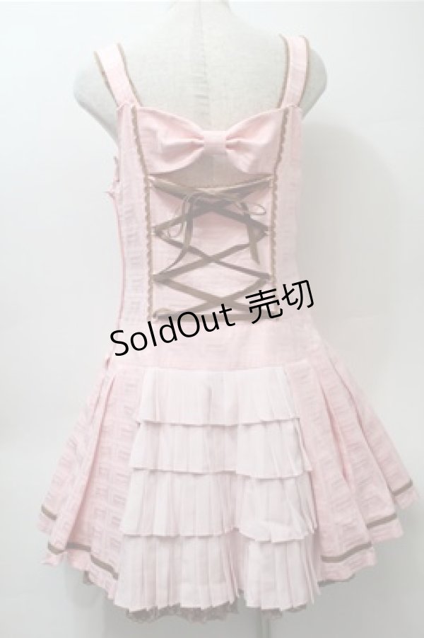 画像2: Angelic Pretty / Royal Chocolateローウエストジャンパースカート  ピンク S-25-10-23-1030-AP-OP-HR-ZS (2)