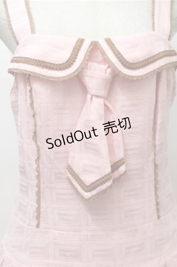 画像3: Angelic Pretty / Royal Chocolateローウエストジャンパースカート  ピンク S-25-10-23-1030-AP-OP-HR-ZS (3)