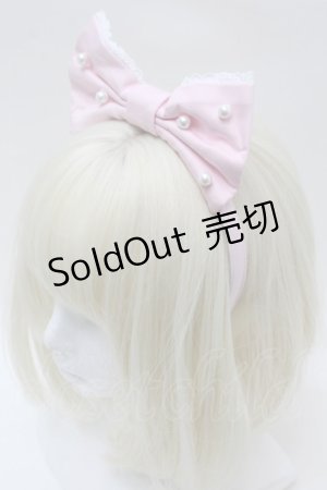 画像: Angelic Pretty / パールリボンカチューシャ  ピンク S-25-10-23-019-AP-OP-AS-ZS