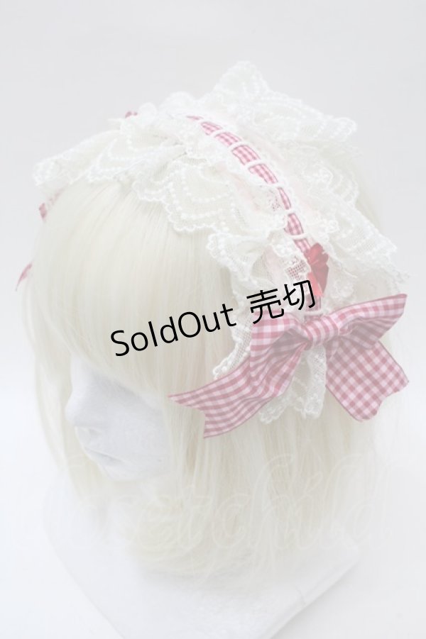 画像1: BABY,THE STARS SHINE BRIGHT / MY ANNIVERSARYくまちゃんヘッドドレスカチューシャ  エンジｘオフ S-25-10-23-021-BA-AC-HR-ZS (1)