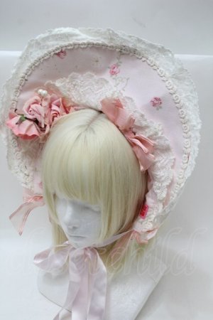 画像: BABY,THE STARS SHINE BRIGHT / 眠れる森の美女〜Pop up Labyrinth〜柄ボンネット  ピンク S-25-10-23-032-BA-AC-AS-ZS