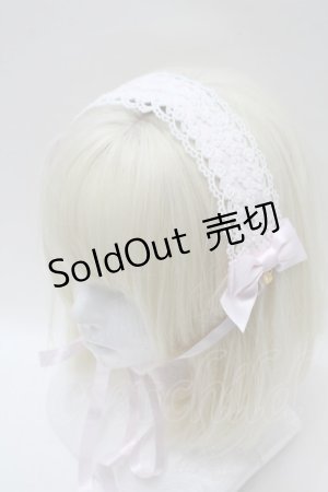 画像: BABY,THE STARS SHINE BRIGHT / お花レースの小さなリボンヘッドドレス  ピンク S-25-10-23-037-BA-AC-AS-ZS