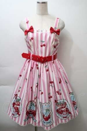 画像: Angelic Pretty / Cherry Stampジャンパースカート  ピンク S-25-10-24-026-AP-OP-HR-ZT029