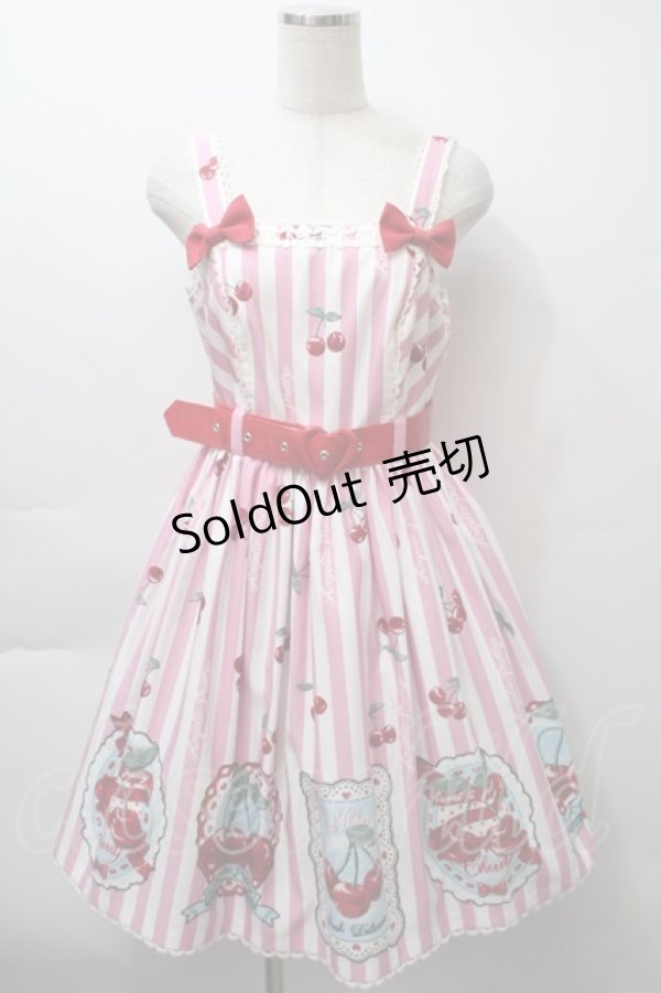 画像1: Angelic Pretty / Cherry Stampジャンパースカート  ピンク S-25-10-24-026-AP-OP-HR-ZT029 (1)