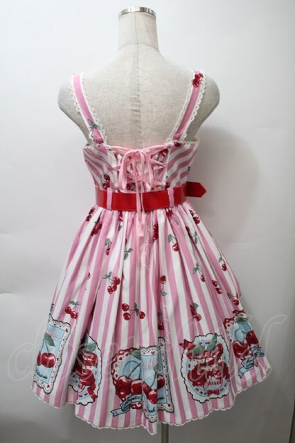 画像2: Angelic Pretty / Cherry Stampジャンパースカート  ピンク S-25-10-24-026-AP-OP-HR-ZT029 (2)
