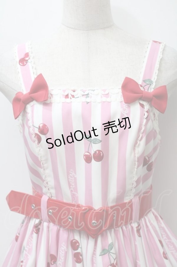画像3: Angelic Pretty / Cherry Stampジャンパースカート  ピンク S-25-10-24-026-AP-OP-HR-ZT029 (3)