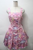 画像1: Angelic Pretty / Fancy Stationeryローウエストジャンパースカート  ピンク S-25-10-24-027-AP-OP-SZ-ZS (1)
