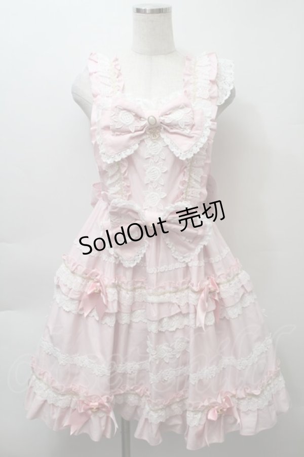 画像1: BABY,THE STARS SHINE BRIGHT / Rose Lace Rococoジャンパースカート  ピンク S-25-10-24-003-BA-OP-AS-ZS (1)