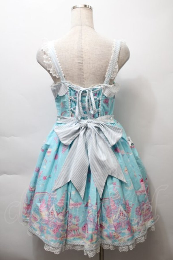 画像2: Angelic Pretty / MilkyPlanetジャンパースカート  サックス S-25-10-24-029-AP-OP-HR-ZS (2)
