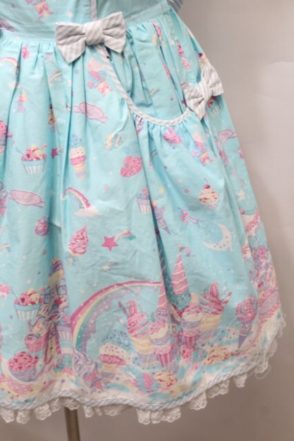 画像4: Angelic Pretty / MilkyPlanetジャンパースカート  サックス S-25-10-24-029-AP-OP-HR-ZS (4)