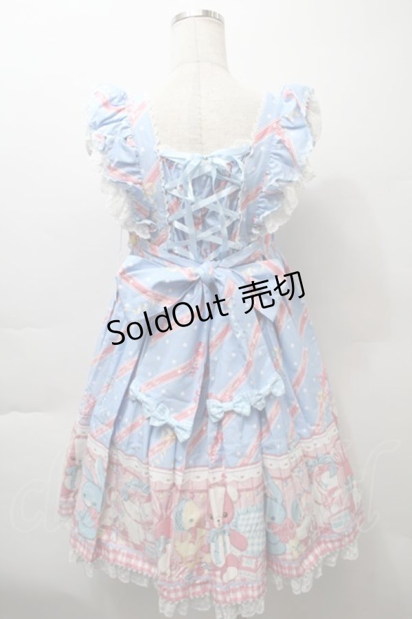 画像2: Angelic Pretty / MELODY TOYSハイウエストジャンパースカート  サックス S-25-10-24-030-AP-OP-AS-ZS (2)