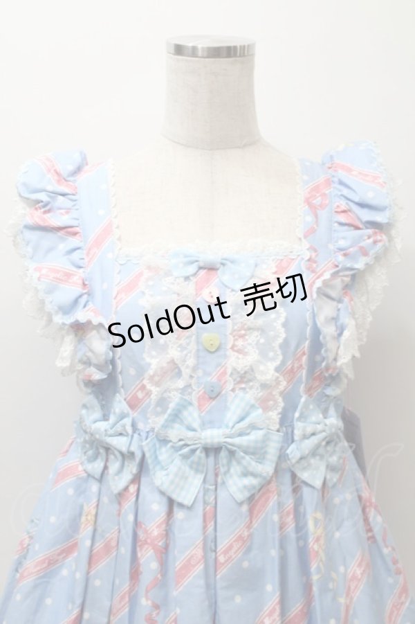 画像3: Angelic Pretty / MELODY TOYSハイウエストジャンパースカート  サックス S-25-10-24-030-AP-OP-AS-ZS (3)