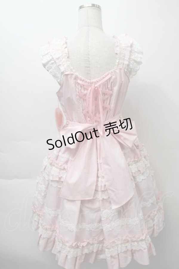 画像2: BABY,THE STARS SHINE BRIGHT / Rose Lace Rococoジャンパースカート  ピンク S-25-10-24-003-BA-OP-AS-ZS (2)