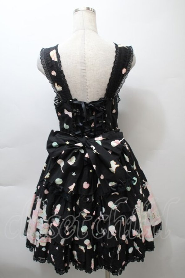 Angelic Pretty / Decoration Dream後ろフリルジャンパースカート 黒 S