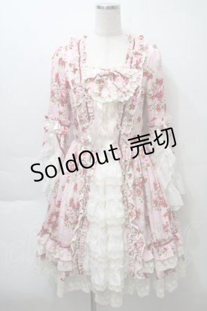 画像: BABY,THE STARS SHINE BRIGHT / シュガーブーケロココワンピース  ピンク S-25-10-24-004-BA-OP-SA-ZS