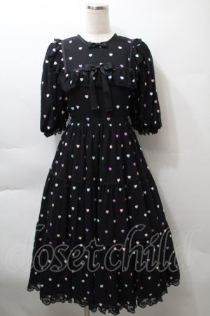 画像: Angelic Pretty / Candy Petit Heartワンピース  黒 S-25-10-24-038-AP-OP-AS-ZT244