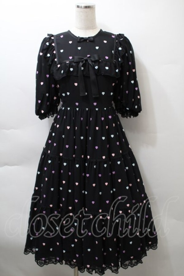 画像1: Angelic Pretty / Candy Petit Heartワンピース  黒 S-25-10-24-038-AP-OP-AS-ZT244 (1)