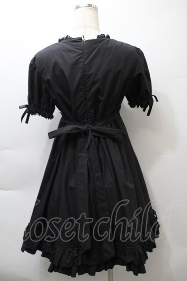 画像2: metamorphose / ハイウエスト袖付ジャンパースカート  黒 S-25-10-24-039-ME-OP-HR-ZS (2)