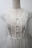 画像3: To Alice / パール釦チュールロングカーディガン  白 S-25-10-24-1034-LO-TO-HR-ZS (3)