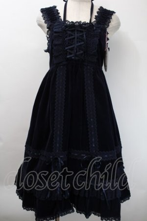 画像: BABY,THE STARS SHINE BRIGHT / 別珍ベビードールジャンパースカート  紺 S-25-10-24-1038-BA-OP-AS-ZS