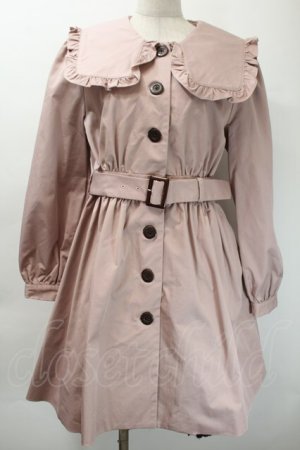 画像: Ank Rouge / スクエアカラードーリートレンチコート  ピンク S-25-10-24-1043-CA-CO-HR-ZS