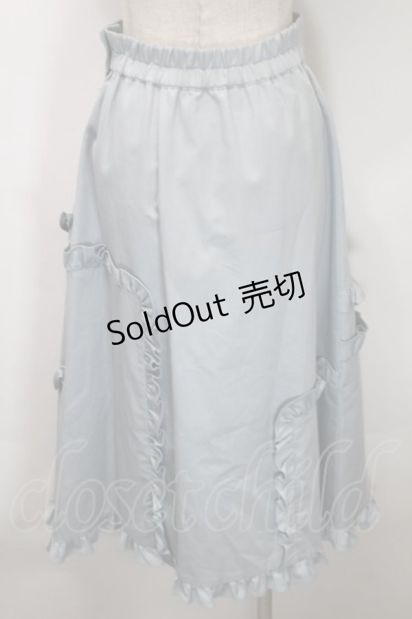 画像2: 【SALE】MILK / フレームフリルスカート  サックス S-25-10-24-1050-ML-SK-HR-ZT517 (2)
