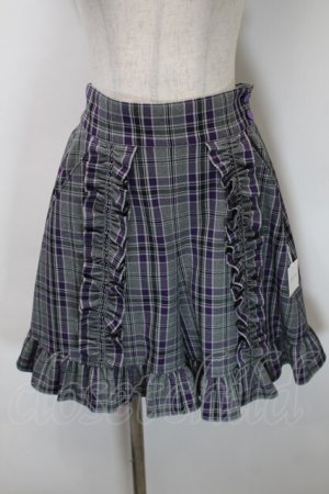 画像: MILK / Check Checkキュロット  グレーｘパープル S-25-10-24-1054-ML-PA-HR-ZS