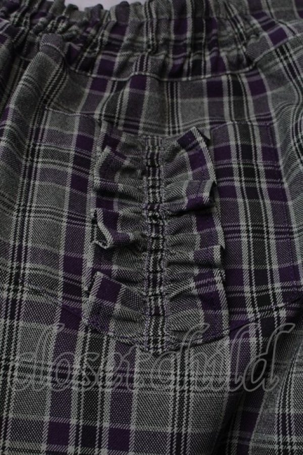 画像3: MILK / Check Checkキュロット  グレーｘパープル S-25-10-24-1054-ML-PA-HR-ZS (3)
