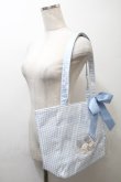 画像3: Maison de FLEUR / シナモロール&みるくギンガムチェックトートバッグ  サックス S-25-10-24-1008-LO-BG-AS-ZS (3)