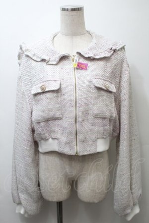 画像: Ank Rouge / ツイードセーラーブルゾン  パープル S-25-10-24-1017-CA-JA-HR-ZS