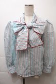 画像1: MILK / BOW tie ブラウス  サックス S-25-10-24-1019-ML-TO-HR-ZS (1)
