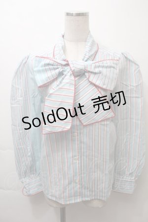 画像: MILK / BOW tie ブラウス  サックス S-25-10-24-1019-ML-TO-HR-ZS
