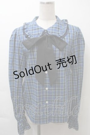 画像: MILK / チェックシャツ  ブルー S-25-10-24-1022-ML-BL-HR-ZS
