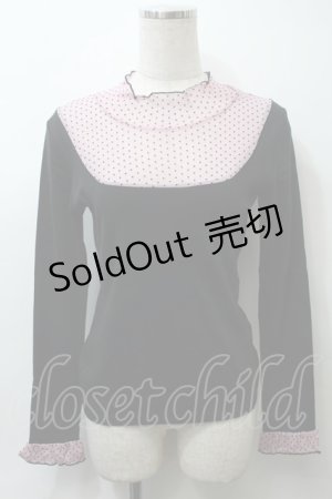 画像: MILK / /Lady トップス  黒ｘピンク S-25-10-24-1025-ML-TO-HR-ZS