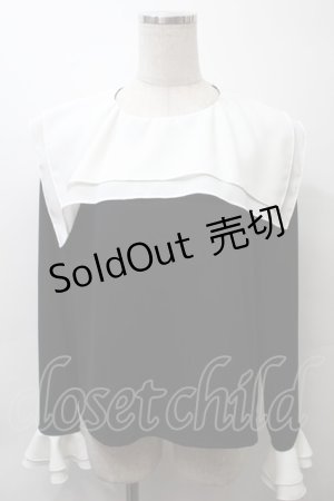 画像: MILK / Sisterブラウス  黒ｘ白 S-25-10-24-1027-ML-BL-HR-ZS