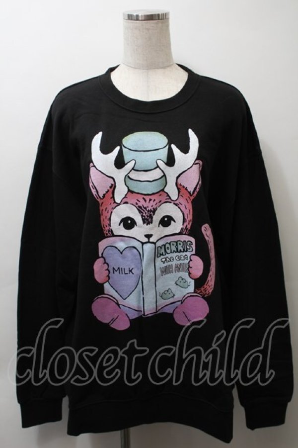 画像1: MILK / MORRIS×MILK トップス  黒 S-25-10-24-1029-ML-TO-HR-ZS (1)
