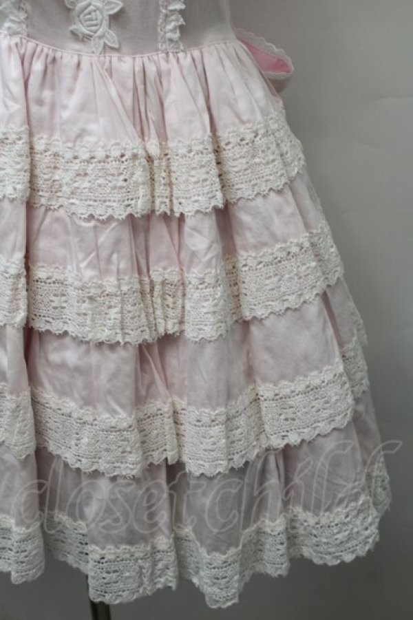 画像4: BABY,THE STARS SHINE BRIGHT / エリザベスジャンパースカート  ピンクＸ白 S-25-10-24-006-BA-OP-SA-ZS (4)