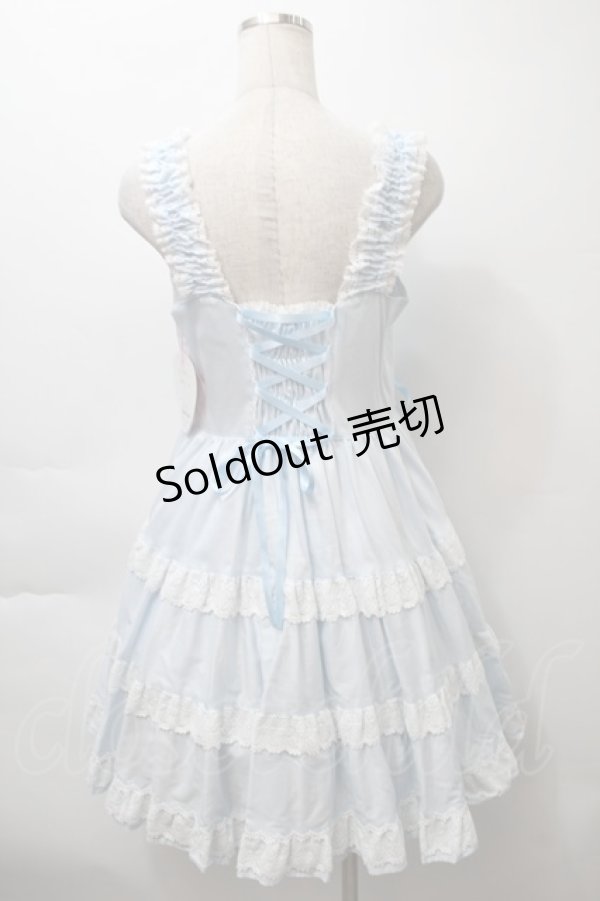 画像2: BABY,THE STARS SHINE BRIGHT / ミルフィーユジャンパースカート（2022年）  サックス S-25-10-24-012-BA-OP-AS-ZS (2)