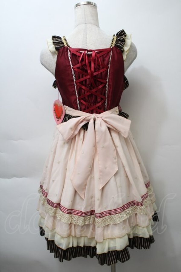 画像2: BABY,THE STARS SHINE BRIGHT / Etoile Filante  お星さまに願いを ジャンパースカート  ピンクＸボルドー S-25-10-24-014-BA-OP-SA-ZS (2)