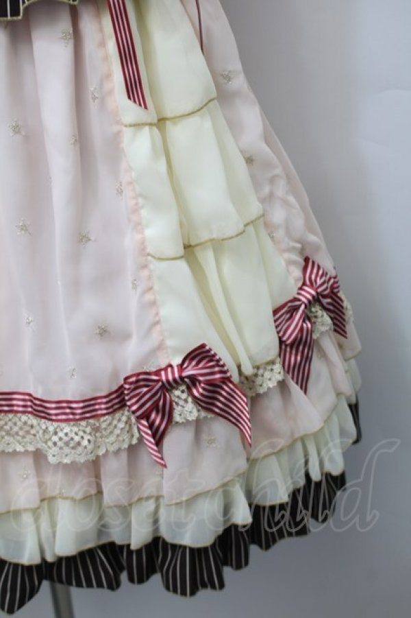 画像4: BABY,THE STARS SHINE BRIGHT / Etoile Filante  お星さまに願いを ジャンパースカート  ピンクＸボルドー S-25-10-24-014-BA-OP-SA-ZS (4)