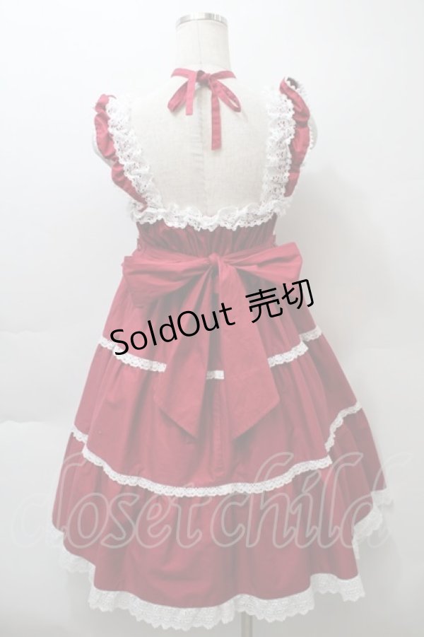 画像2: BABY,THE STARS SHINE BRIGHT / シャーリングベビードールジャンパースカート（2022年）  エンジ S-25-10-24-016-BA-OP-AS-ZS (2)